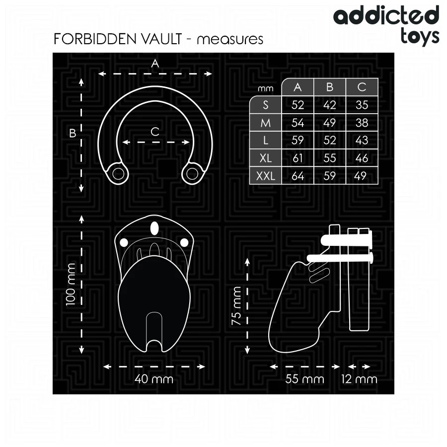ADDICTED TOYS LOCKED - CAGE À PÉNIS INTERDITE 10 CM